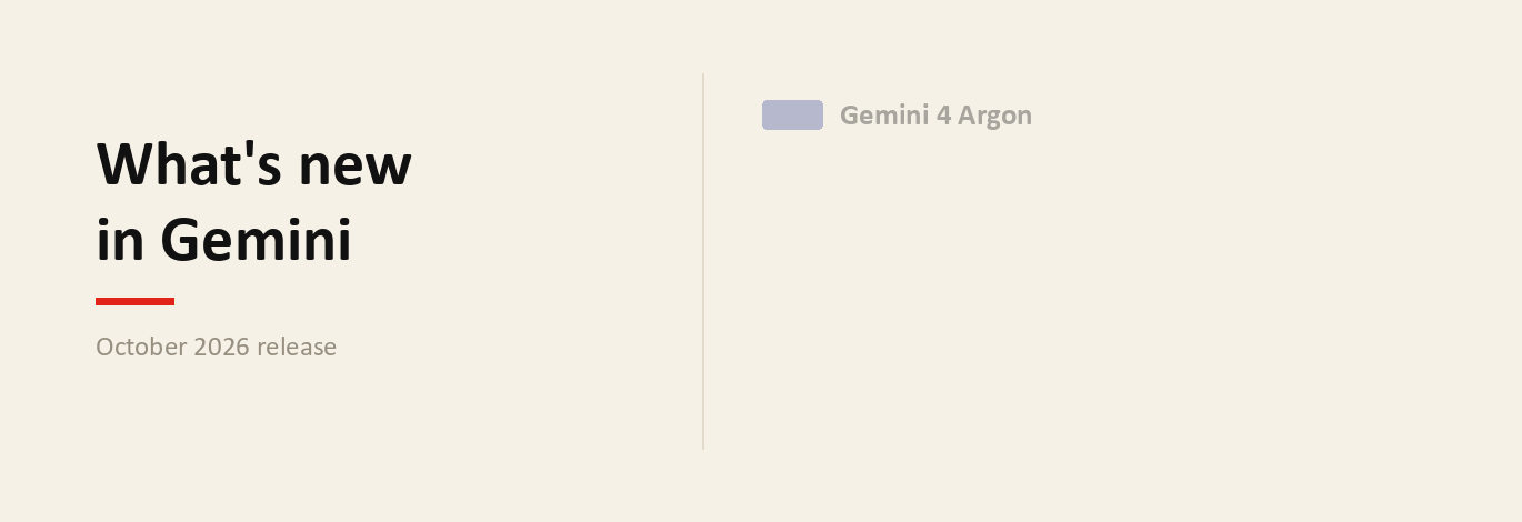 What's new in Gemini, לוח הגרסאות של אוקטובר 2026